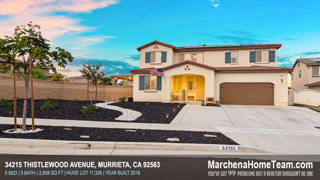 Sold 34215 Thistlewood Avenue, Murrieta, CA 92563
